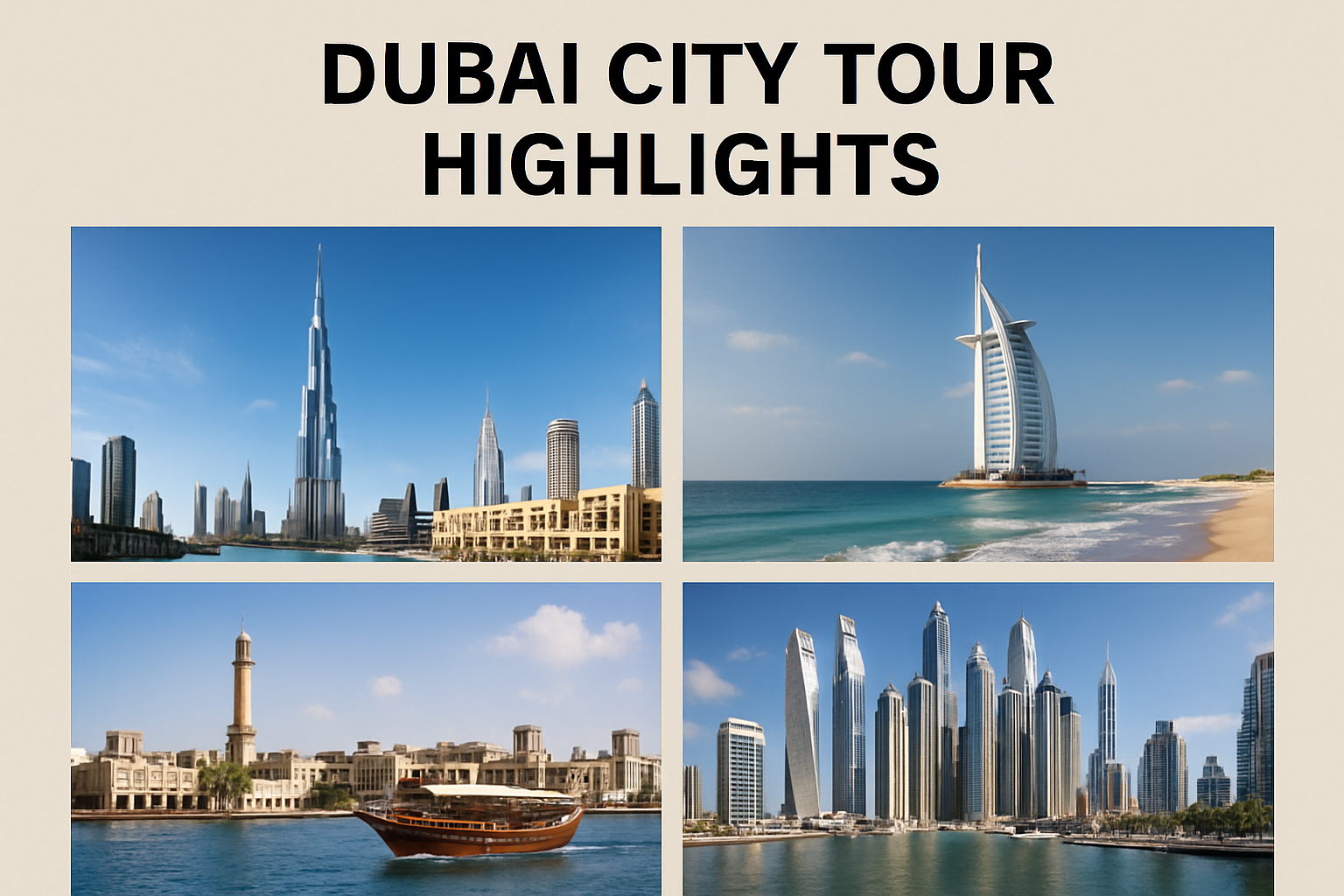 Dubai city tour highlights